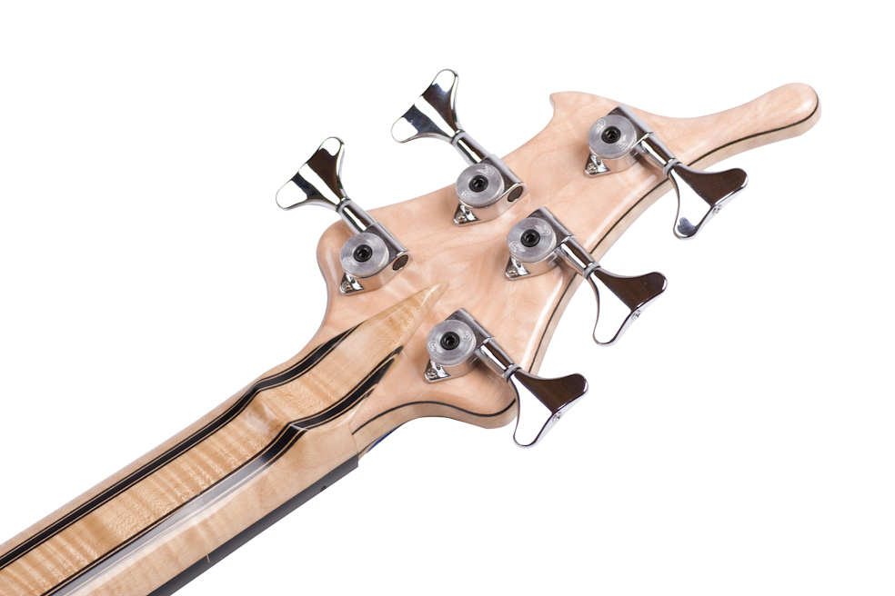 Custom E-Bass Kronos 5 String fretless Spalted Sounds